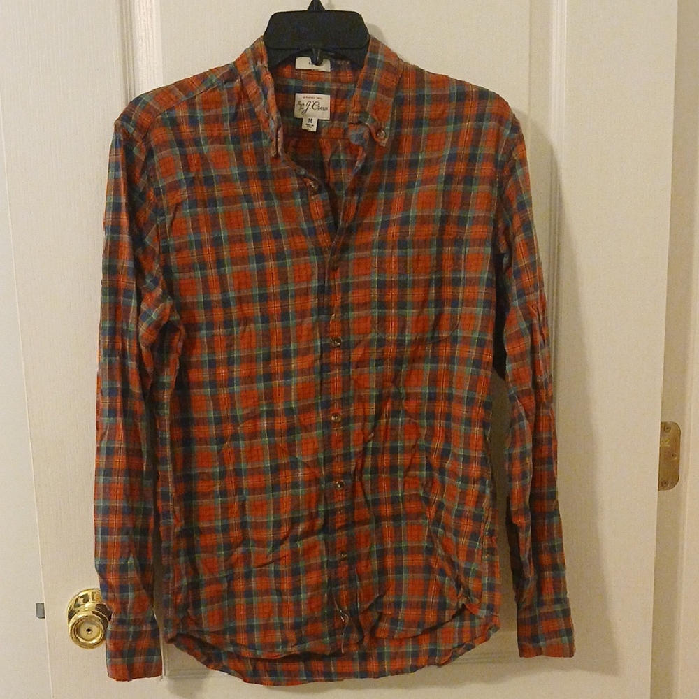J. Crew Brushed Twill Plaid Button-Down Shirt
